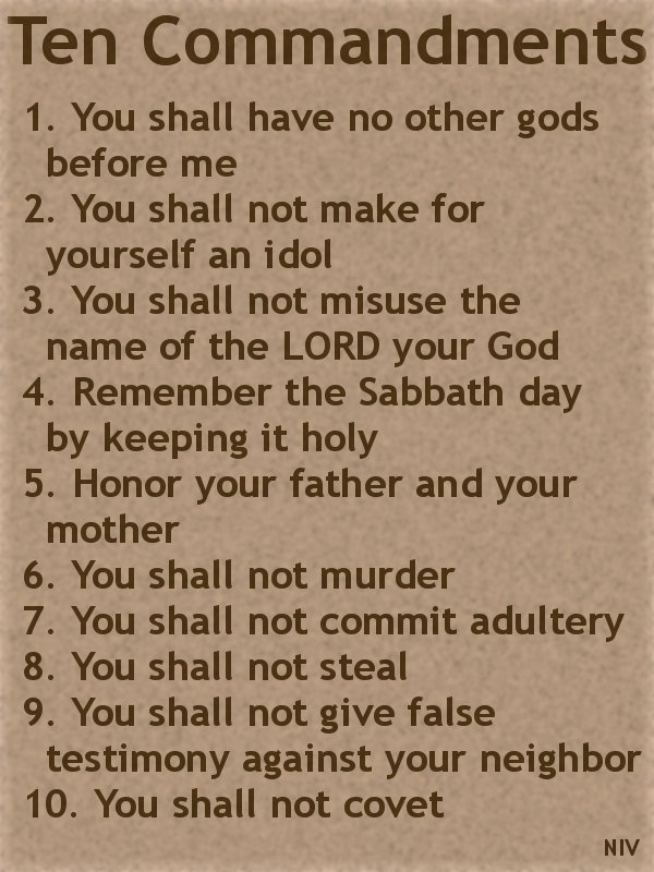 Ten Commandments NIV